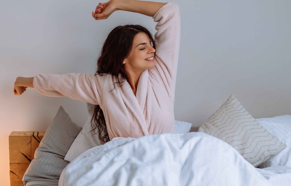 girl knows how to get up early in the morning and she is ready
