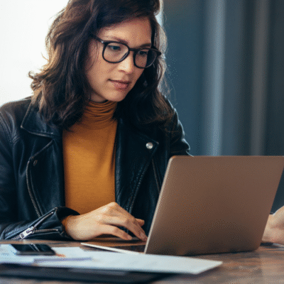 woman working as a freelancer