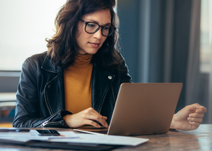 woman working as a freelancer
