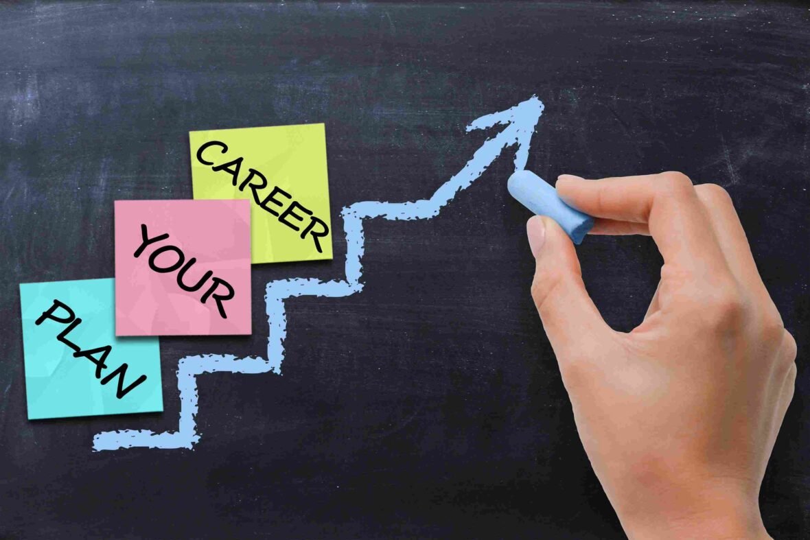 graphic with career advancement strategies