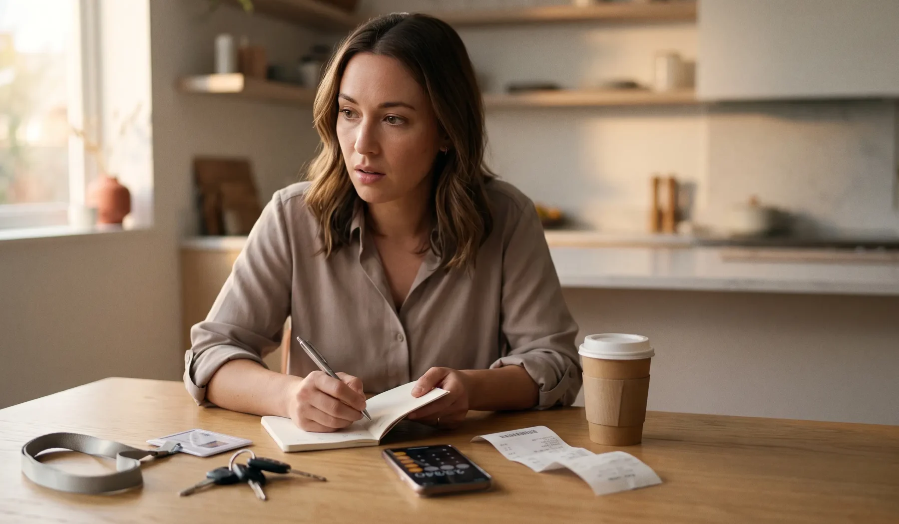 woman calculating her wage